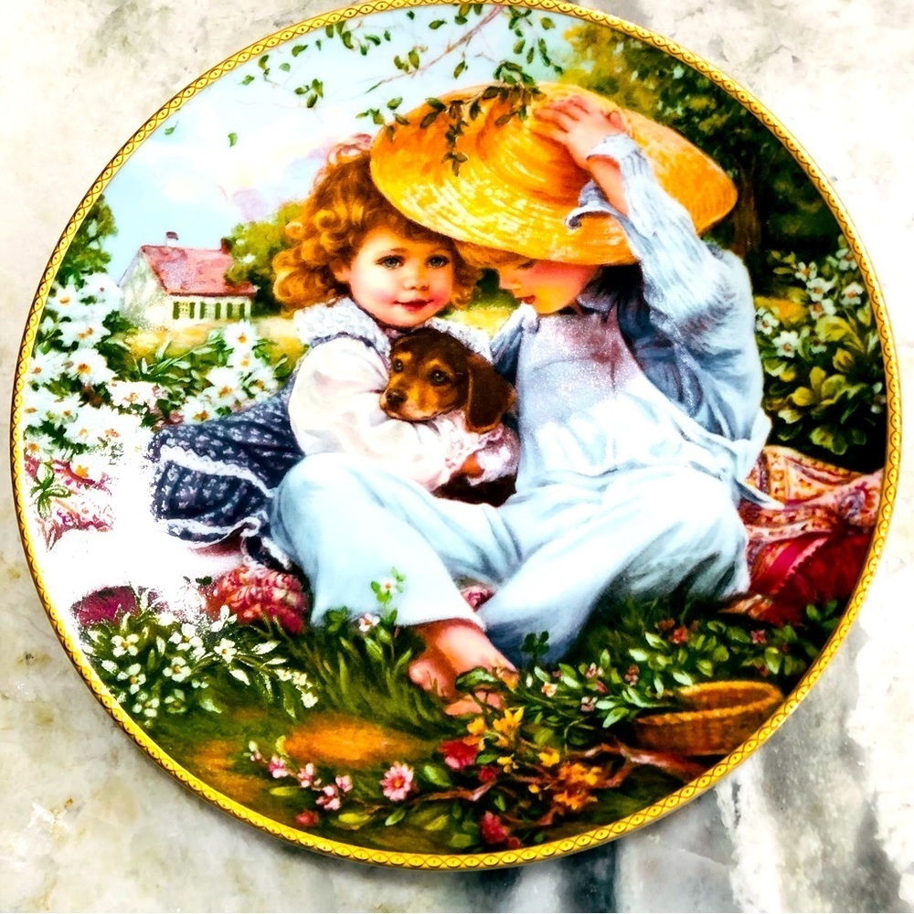 Sandra Kuck Collectors Plate A TIME TO LOVE March of Dimes Knowles China 1989